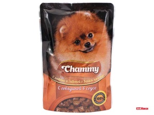 КОРМ ДЛЯ СОБАК "ЧАММИ" 85Г ПАУЧ(с говядиной в соусе)