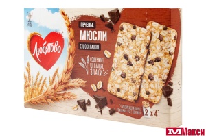ПЕЧЕНЬЕ (ЛЮБЯТОВО) ЗЛАКОВОЕ "МЮСЛИ" С ШОКОЛАДОМ 120Г
