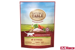 КОРМ Д/КОШЕК "NATURE'S TABLE" СУХОЙ ДЛЯ ВЗРОСЛЫХ КОШЕК 650Г В АССОРТ.(курица)