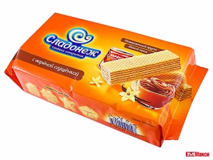 ВАФЛИ "СЛАДОНЕЖ" С ВАРЕНОЙ СГУЩЕНКОЙ 170Г