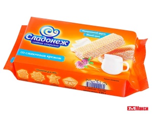 ВАФЛИ "СЛАДОНЕЖ" СО СЛИВОЧНЫМ КРЕМОМ 170Г