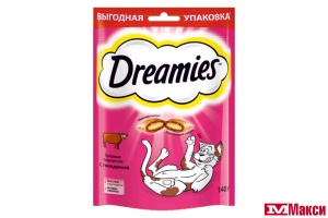 ЛАКОМСТВО Д/КОШЕК "DREAMIES" 140Г В АССОРТИМЕНТЕ(говядина)
