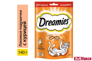 ЛАКОМСТВО Д/КОШЕК "DREAMIES" 140Г В АССОРТИМЕНТЕ(курица)
