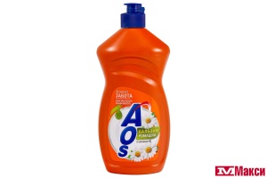 МОЮЩЕЕ СРЕДСТВО ДЛЯ ПОСУДЫ "AOS" 450МЛ В АССОРТИМЕНТЕ(бальзам ромашка и витамин е)
