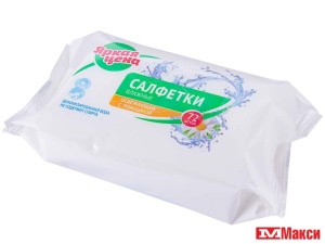 САЛФЕТКИ ВЛАЖНЫЕ В АССОРТИМЕНТЕ 72ШТ (ЯРКАЯ ЦЕНА) (ромашка)