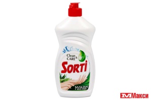 МОЮЩЕЕ СРЕДСТВО ДЛЯ ПОСУДЫ "SORTI" 450Г(бальзам с алоэ вера)