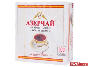 ЧАЙ "АЗЕРЧАЙ" ЧЕРНЫЙ С БЕРГАМОТОМ (100ПАК)