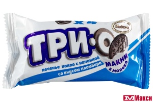 ПЕЧЕНЬЕ "ТРИО" КАКАО СО ВКУСОМ ПЛОМБИРА (АККОНД)