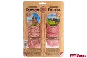 НАРЕЗКА МЯСНАЯ КОЛБАСА СЫРОКОПЧЕНАЯ "САЛЬЧИЧОН/ТОСКАНА" 100Г (ИНЕЙ)
