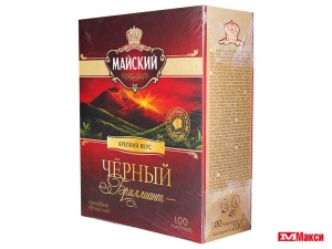 ЧАЙ "МАЙСКИЙ" ЧЕРНЫЙ БРИЛЛИАНТ 100 ПАКЕТИКОВ (МАЙ)
