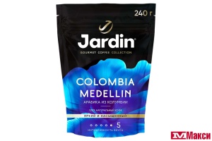 КОФЕ РАСТВОРИМЫЙ СУБЛИМИРОВАННЫЙ "JARDIN" COLOMBIA MEDELLIN 240Г ПАКЕТ (ОРИМИ-ТРЭЙД)