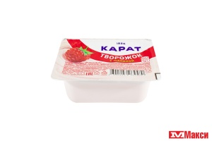 ПРОДУКТ ТВОРОЖНЫЙ "ТВОРОЖОК" ФРУКТОВЫЙ 9% 100Г (КАРАТ) (БЗМЖ)(малина)