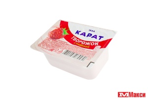 ПРОДУКТ ТВОРОЖНЫЙ "ТВОРОЖОК" ФРУКТОВЫЙ 9% 100Г (КАРАТ) (БЗМЖ)(малина)