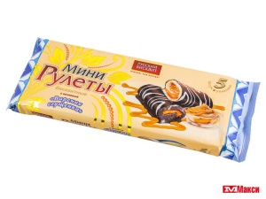 МИНИ-РУЛЕТЫ "РУССКИЙ БИСКВИТ" 175Г(вареная сгущенка)