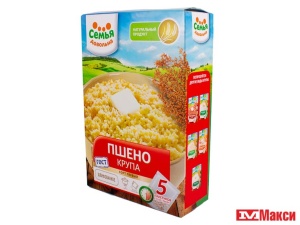КРУПА ПШЕНО "СЕМЬЯ ДОВОЛЬНА" 5 ШТУК ПО 80Г ВАРОЧНЫЕ ПАКЕТЫ