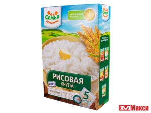 КРУПА РИС КРУГЛОЗЕРНЫЙ "СЕМЬЯ ДОВОЛЬНА" 5 ШТУК ПО 80Г ВАРОЧНЫЕ ПАКЕТЫ