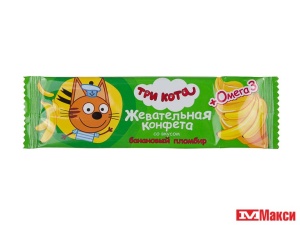 ЖЕВАТЕЛЬНАЯ КОНФЕТА "ТРИ КОТА" С ОМЕГА-3 11Г (ЭВРИКА)