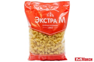 МАКАРОННЫЕ ИЗДЕЛИЯ "ЭКСТРА М" РОЖКИ КЛАССИЧЕСКИЕ №88 400Г