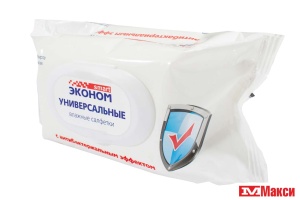 САЛФЕТКИ ВЛАЖНЫЕ "ЭКОНОМ SMART" АНТИБАКТЕРИАЛЬНЫЕ 120ШТ С КЛАПАНОМ