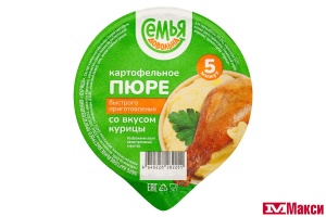 ПЮРЕ КАРТОФЕЛЬНОЕ "СЕМЬЯ ДОВОЛЬНА" В АССОРТИМЕНТЕ 37Г(со вкусом курицы)