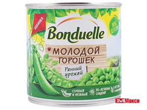 ГОРОШЕК ЗЕЛЕНЫЙ "МОЛОДОЙ" 400Г Ж/Б (БОНДЮЭЛЬ)