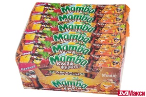 ЖЕВАТЕЛЬНАЯ КОНФЕТА "МАМБА" КОЛА И ФРУКТЫ 79,5Г (STORCK)