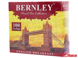 ЧАЙ "БЕРНЛИ" ИНГЛИШ БРЭКФАСТ ЧЕРНЫЙ  100 ПАКЕТИКОВ