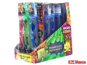 КОНФЕТА ЖИДКАЯ "КИСЛАЯ АТАКА" СВЕТЯЩИЙСЯ СПРЕЙ 28МЛ (ЭВРИКА) 