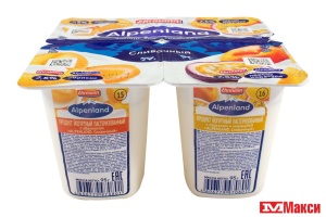 ЙОГУРТНЫЙ ПРОДУКТ "АЛЬПЕНЛЭНД" СЛИВОЧНЫЙ 7,5% 95Г (ЭРМАНН) (БЗМЖ)(абрикос-персик-маракуйя)