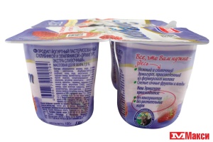 ЙОГУРТНЫЙ ПРОДУКТ "ЭРМИГУРТ" ЭКСТРА СЛИВОЧНЫЙ 7,5% 100Г (ЭРМАНН) (БЗМЖ)(с клубникой и земляникой)