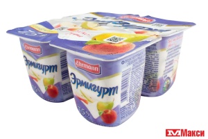 ЙОГУРТНЫЙ ПРОДУКТ "ЭРМИГУРТ" ЭКСТРА СЛИВОЧНЫЙ 7,5% 100Г (ЭРМАНН) (БЗМЖ)(с яблоком и грушей)