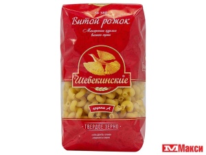 МАКАРОННЫЕ ИЗДЕЛИЯ "ШЕБЕКИНСКИЕ" РОЖОК ВИТОЙ №338 450Г
