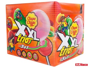 КАРАМЕЛЬ НА ПАЛОЧКЕ "ЧУПА-ЧУПС" XXL TRIO АССОРТИ 29Г(4 комбинации вкусов (трио))