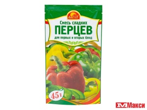 ПРИПРАВА: "РУССКИЙ АППЕТИТ" СМЕСЬ СЛАДКИХ ПЕРЦЕВ 45Г (ВИТЭКС) 