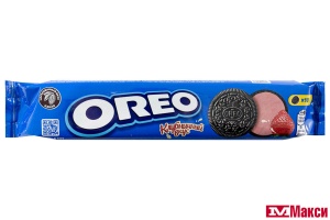 ПЕЧЕНЬЕ-СЭНДВИЧ САХАРНОЕ "OREO" КЛУБНИЧНЫЙ ВКУС 95Г (МОН' ДЭЛИС РУСЬ)