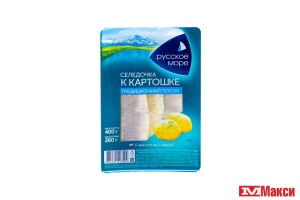 ПРЕСЕРВЫ СЕЛЬДЬ ФИЛЕ "К КАРТОШКЕ" 400Г (РУССКОЕ МОРЕ)