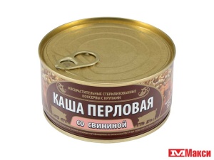 КАША "СОХРАНИМ ТРАДИЦИИ" ПЕРЛОВАЯ СО СВИНИНОЙ 325Г Ж/Б КЛЮЧ