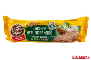 ПЕЧЕНЬЕ ОВСЯНОЕ "МУЛЬТИЗЛАКОВОЕ" ЯБЛОКО И КОРИЦА 250Г (ХЛЕБНЫЙ СПАС)