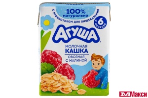 КАША ЖИДКАЯ "АГУША.ВСТАВАЙ-КА" МОЛОЧНАЯ 2,5% 200МЛ (ВБД) (БЗМЖ)(овсяная с малиной)