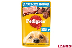 КОРМ ДЛЯ СОБАК "ПЕДИГРИ" ДЛЯ ВЗРОСЛЫХ СОБАК 85Г(с говядиной и ягненком в соусе)
