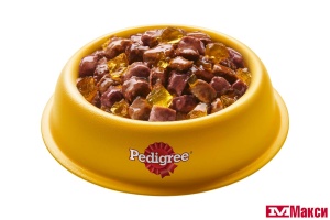 КОРМ ДЛЯ СОБАК "ПЕДИГРИ" ДЛЯ ВЗРОСЛЫХ СОБАК 85Г(с телятиной и печенью в желе)