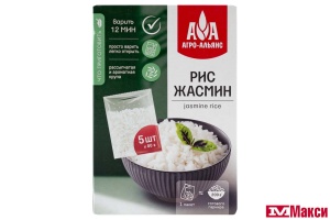 КРУПА РИС (АГРОАЛЬЯНС) ЖАСМИН 5ШТХ80Г ВАРОЧНЫЕ ПАКЕТЫ