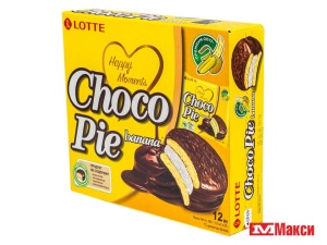 ПЕЧЕНЬЕ "ЧОКОПАЙ" БАНАН 12ШТХ28Г (ЛОТТЕ)