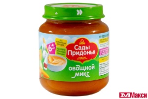 ПЮРЕ "САДЫ ПРИДОНЬЯ" ОВОЩНОЙ МИКС 120Г СТ/Б