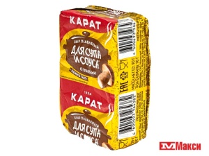 СЫР ПЛАВЛЕНЫЙ "С ГРИБАМИ ДЛЯ СУПА" 45% 90Г ФОЛЬГА (КАРАТ) (БЗМЖ)