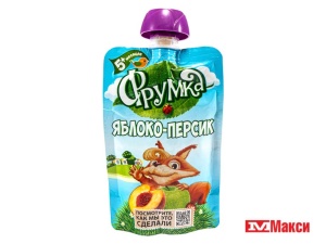 ПЮРЕ "ФРУМКА" 90Г (КОМПЛЕКС-АГРО) (яблоко-персик)