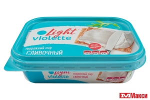 СЫР ТВОРОЖНЫЙ "VIOLETTE LIGHT" 60% 160Г (КАРАТ) (БЗМЖ)(сливочный)