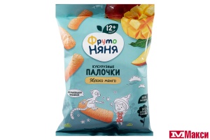 ДЕТ.ПИТ.(ПРОГРЕСС) ПАЛОЧКИ "ФРУТОНЯНЯ" КУКУРУЗНЫЕ 20Г В АССОРТ.(яблоко-манго)