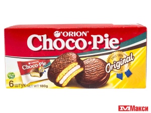 ПЕЧЕНЬЕ-СЭНДВИЧ СДОБНОЕ С ГЛАЗУРЬЮ "ЧОКОПАЙ" 6 ШТУК ПО 30Г (ОРИОН)