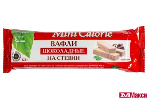 ВАФЛИ (ДИЕТ ПРОМ) "MINI CALORIE" ШОКОЛАДНЫЕ НА СТЕВИИ 122Г